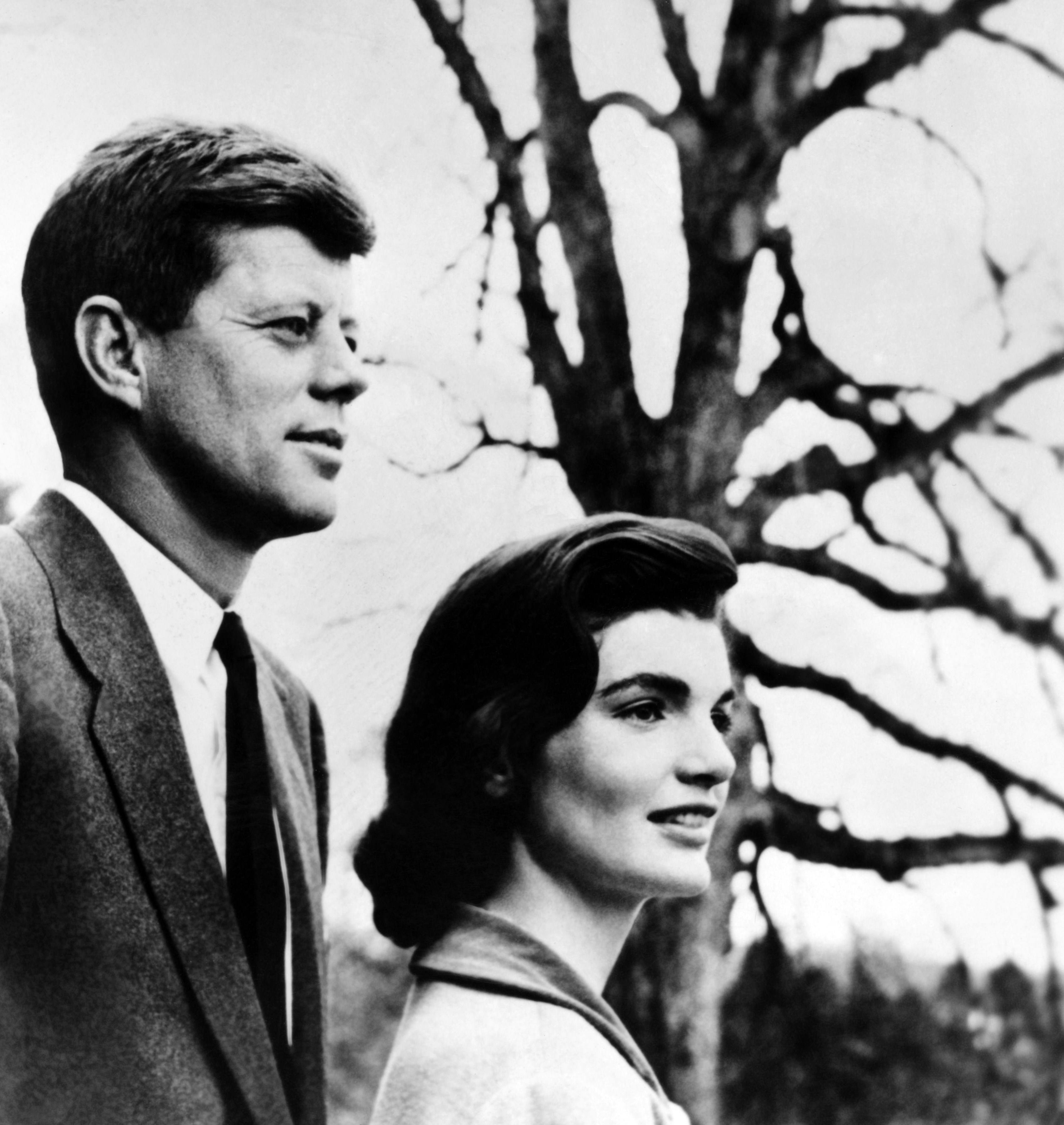 Senator John Fitzgerald Kennedy (JFK) his wife Jacqueline Kennedy