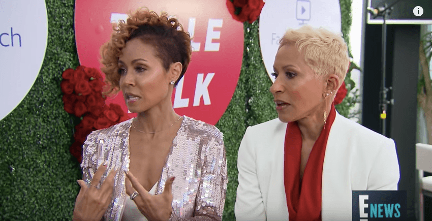 Jada Pinkett Smith talking with Adrienne Banfield-Norris Jada Pinkett Smith talking with Adrienne Banfield-Norris