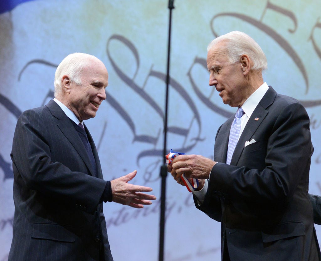 Sen. John McCain (R-AZ) receives the the 2017 Liberty Medal