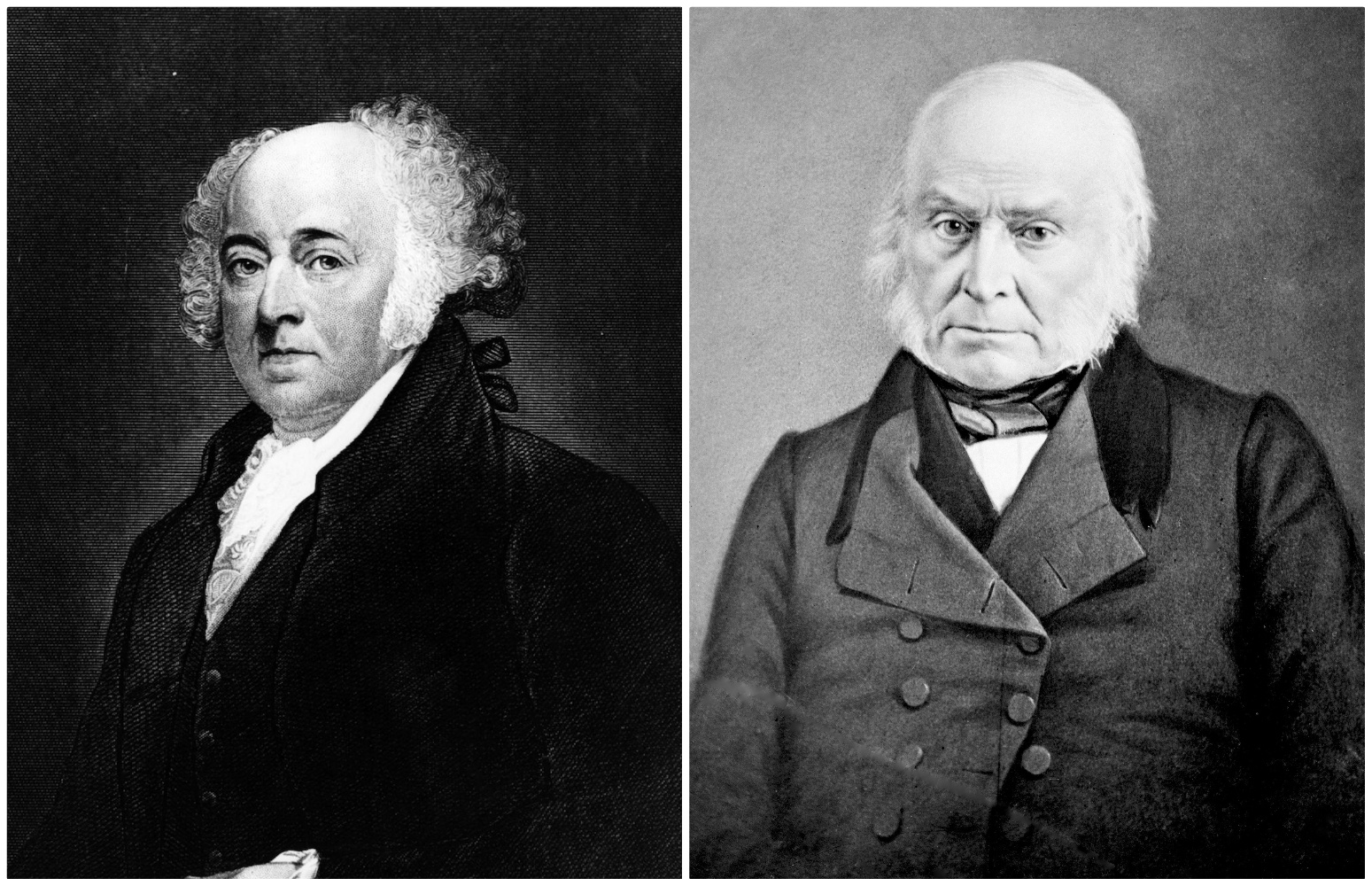 John and John Quincy Adams photo collage