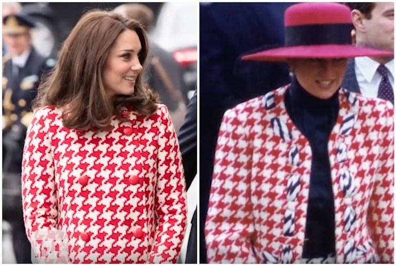 Kate Middleton and Princess Diana collage. Kate Middleton and Princess Diana collage.