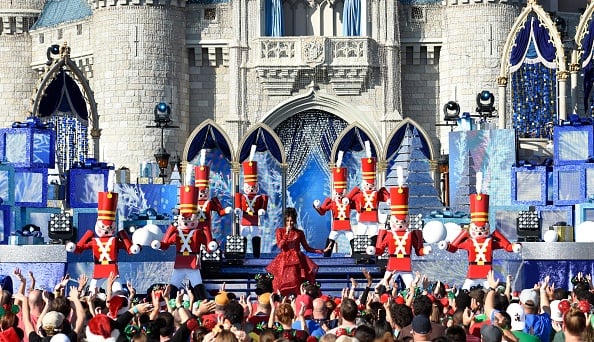 Grammy-Award winning artist Ciara performs "Rockin' Around the Christmas Tree" at Magic Kingdom Park Grammy-Award winning artist Ciara performs "Rockin' Around the Christmas Tree" at Magic Kingdom Park