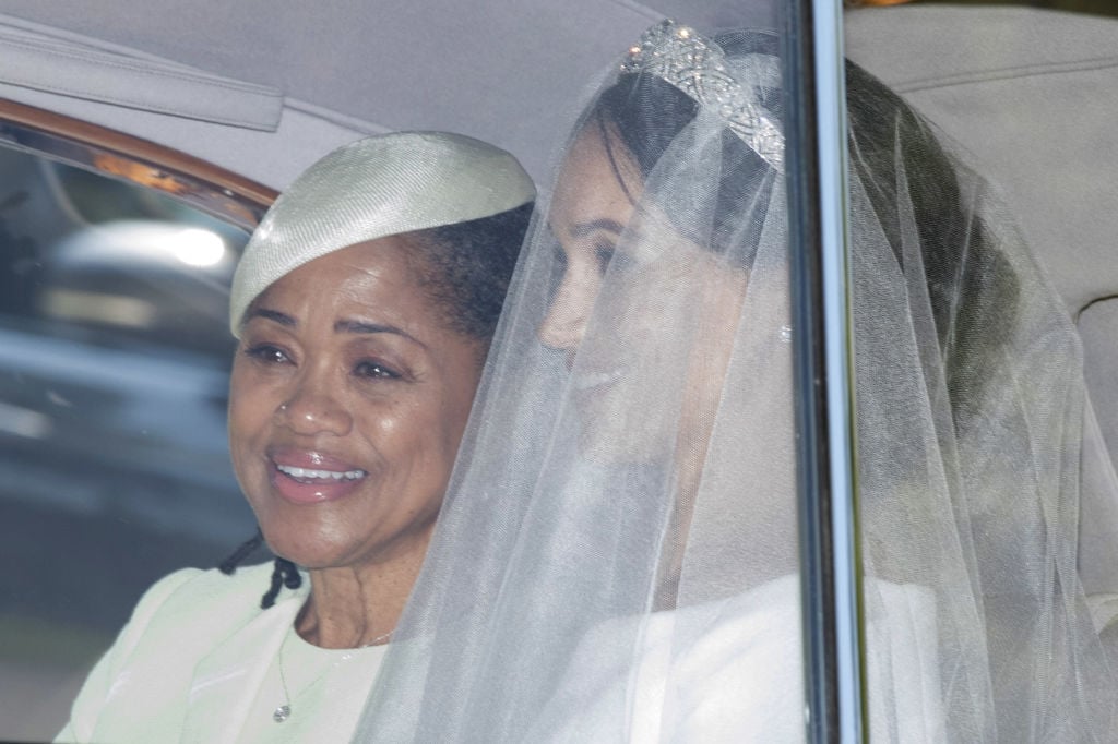 Meghan Markle and her mother Doria Ragland at the wedding