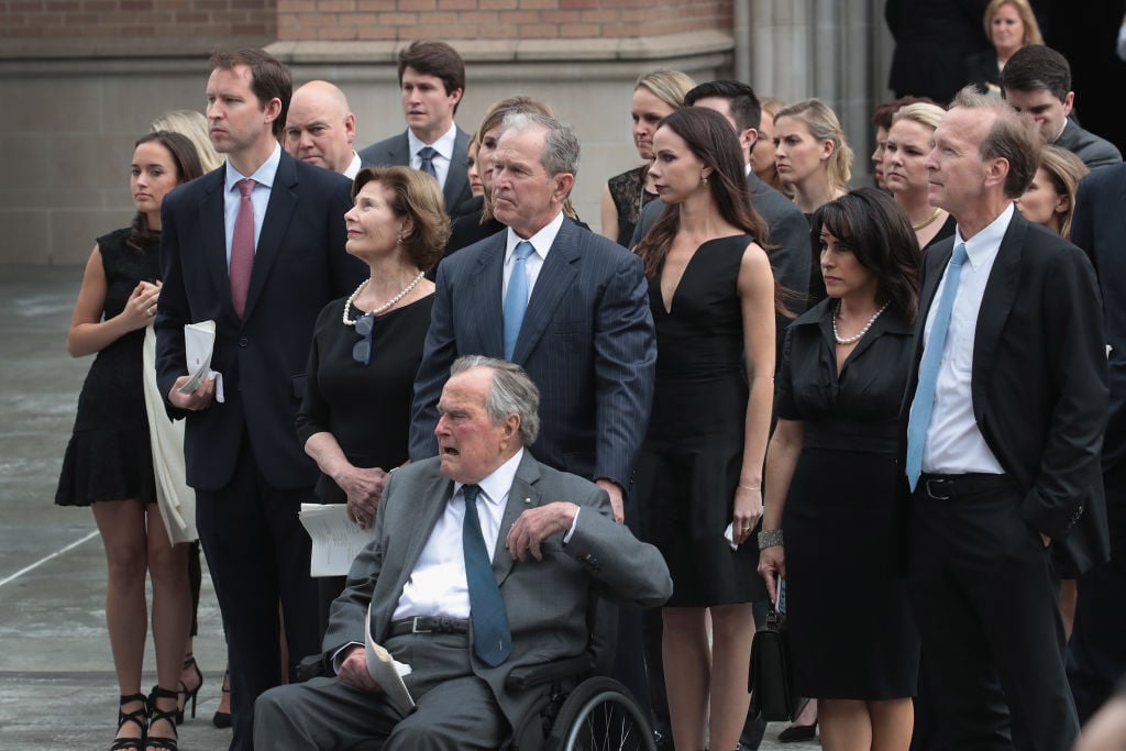 Former president George H.W. Bush and son, former president George W. Bush