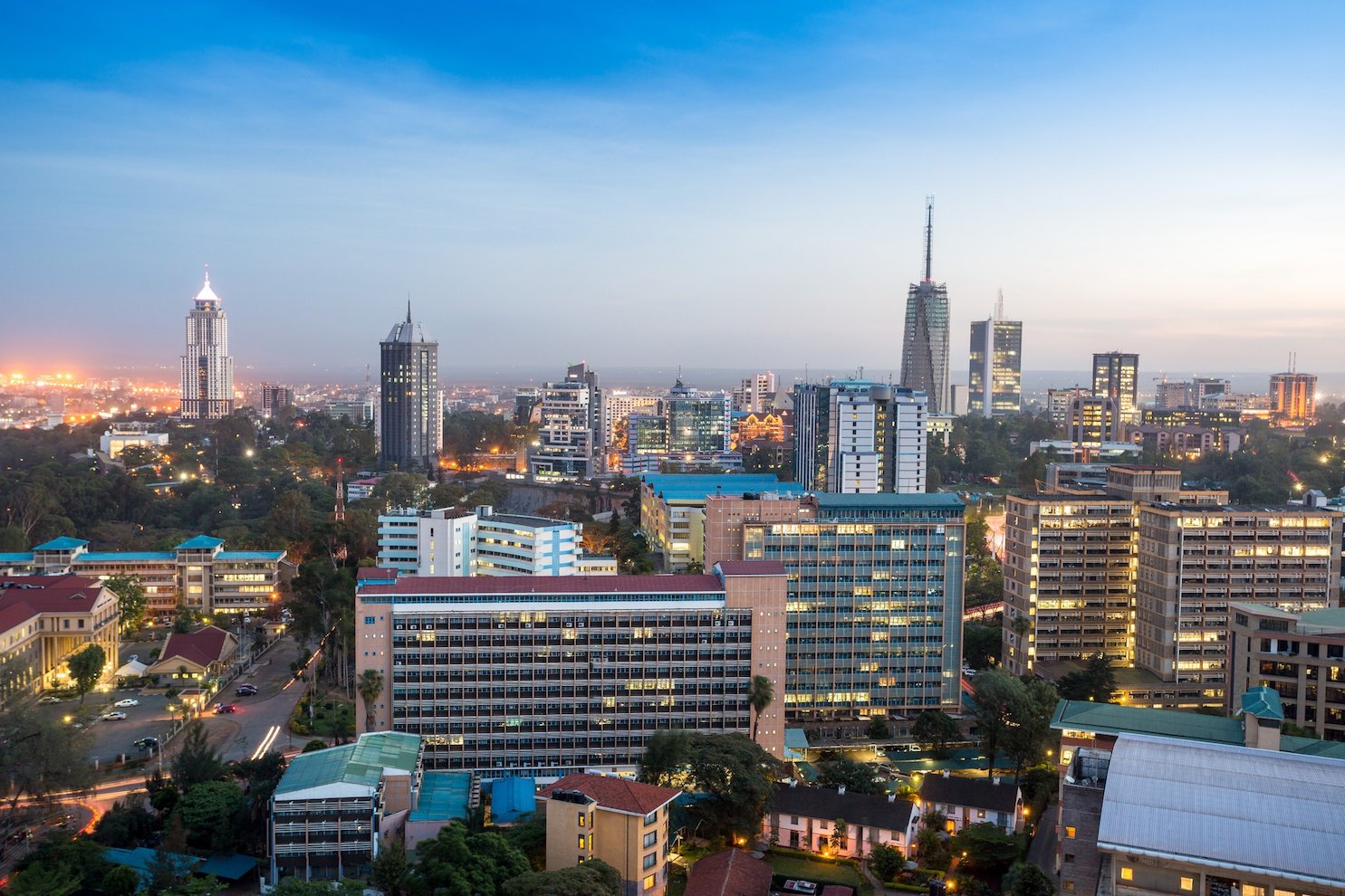 Nairobi cityscape - capital city of Kenya