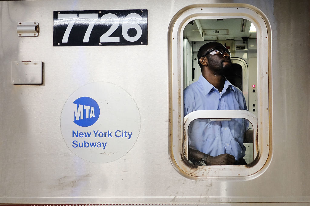 A Metropolitan Transportation Authority (MTA) subway conducto