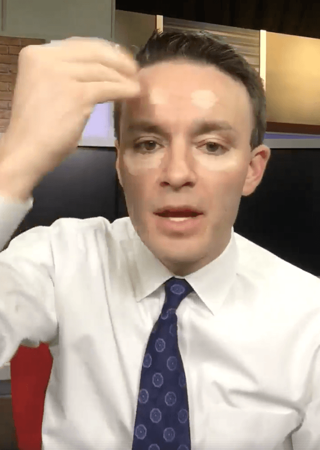 News anchor makeup