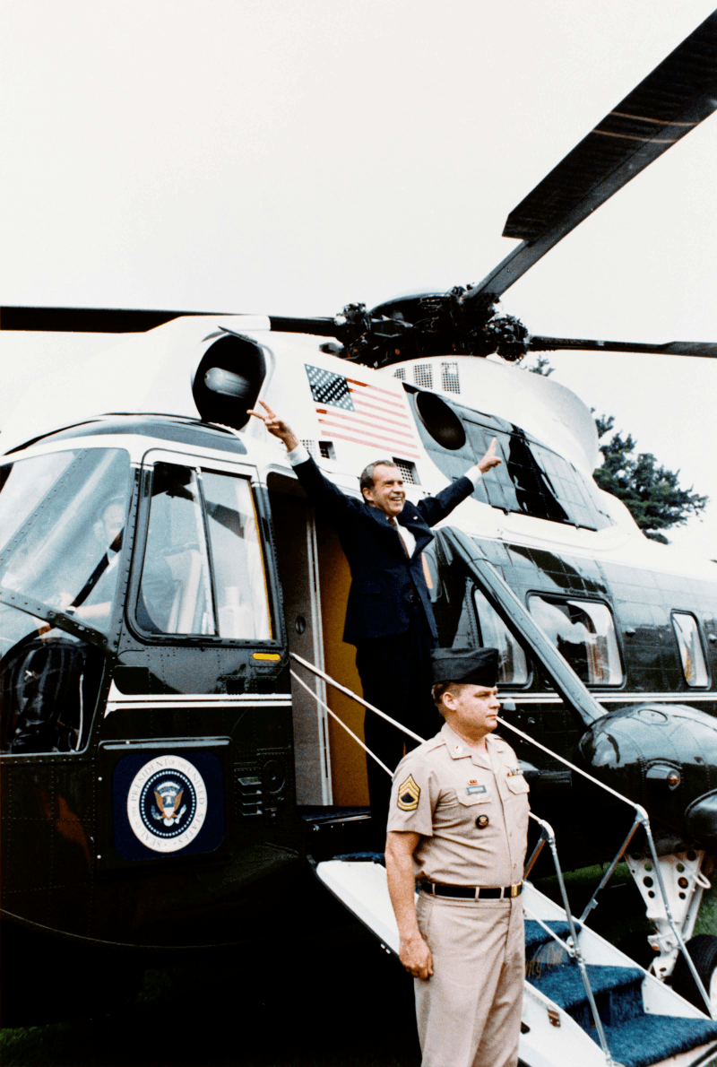 Nixon left the White House Nixon left the White House