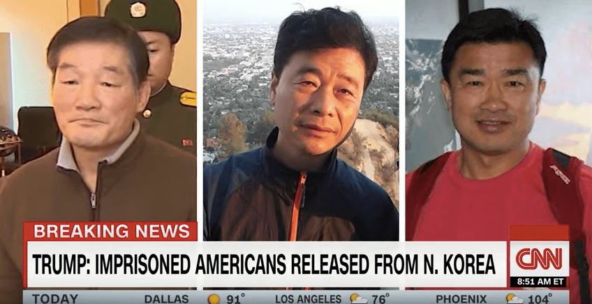 Three imprisoned Americans released from North Korea on May 9, 2018