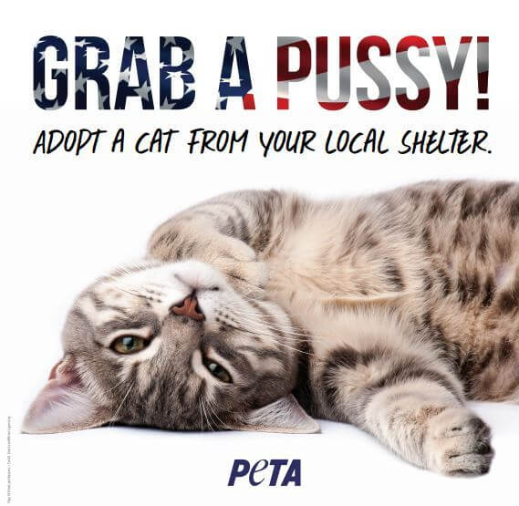PETA grab a pussy campaign