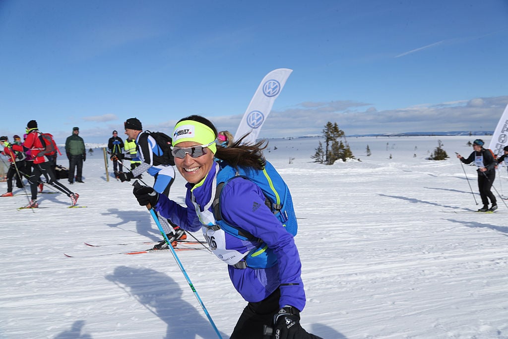 Pippa Middleton cross-country skis.