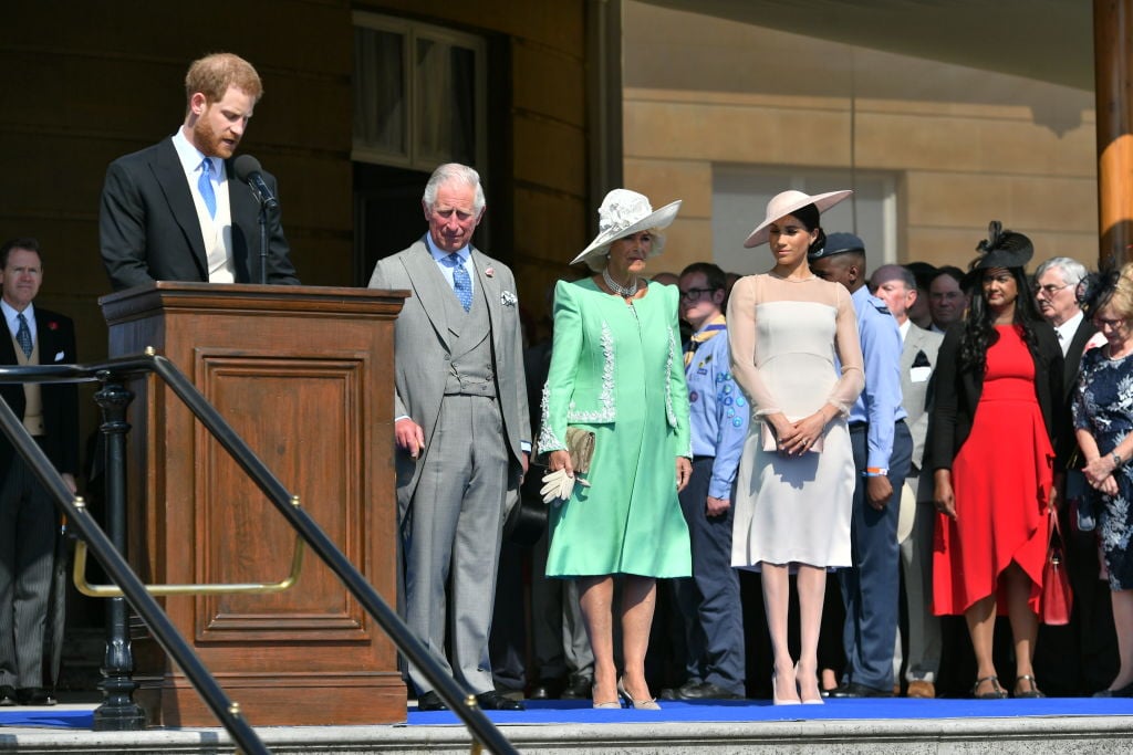 Harry, Meghan, Camilla and Charles at The Prince Of Wales' 70th Birthday Patronage Celebration