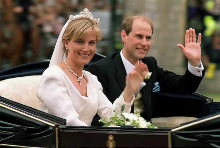 The newly-wed British royal couple Prince Edward (