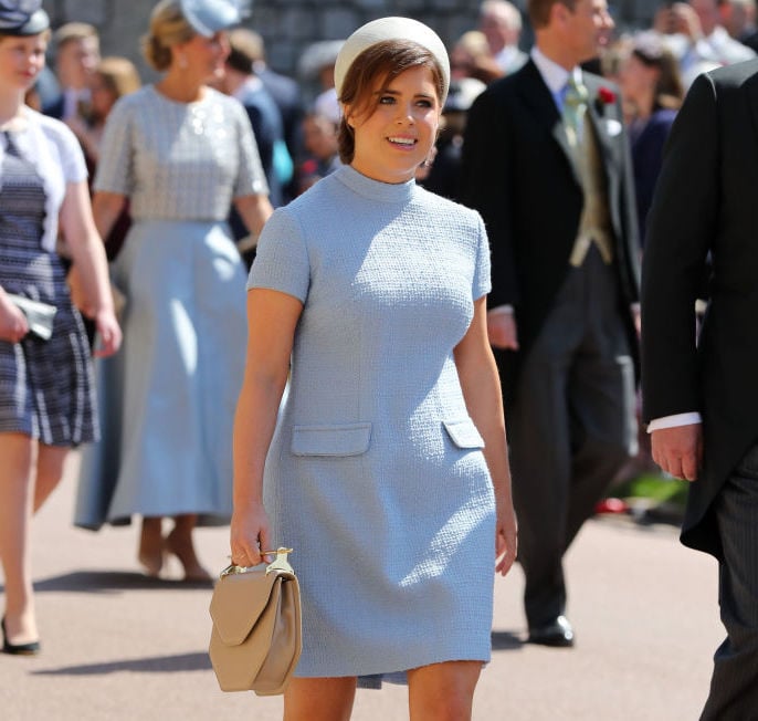 Princess Eugenie arrives at St George's Chapel at Windsor Castle