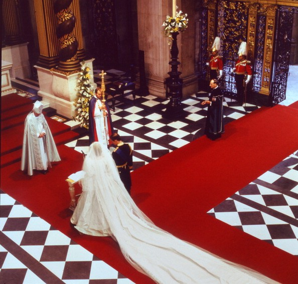 picture of Lady Diana, Princess of Wales and Prince Charles of Wales at their wedding in London picture of Lady Diana, Princess of Wales and Prince Charles of Wales at their wedding in London