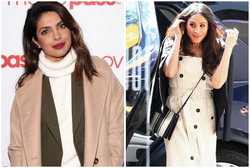 Meghan Markle and Priyanka Chopra collage. Meghan Markle and Priyanka Chopra collage.