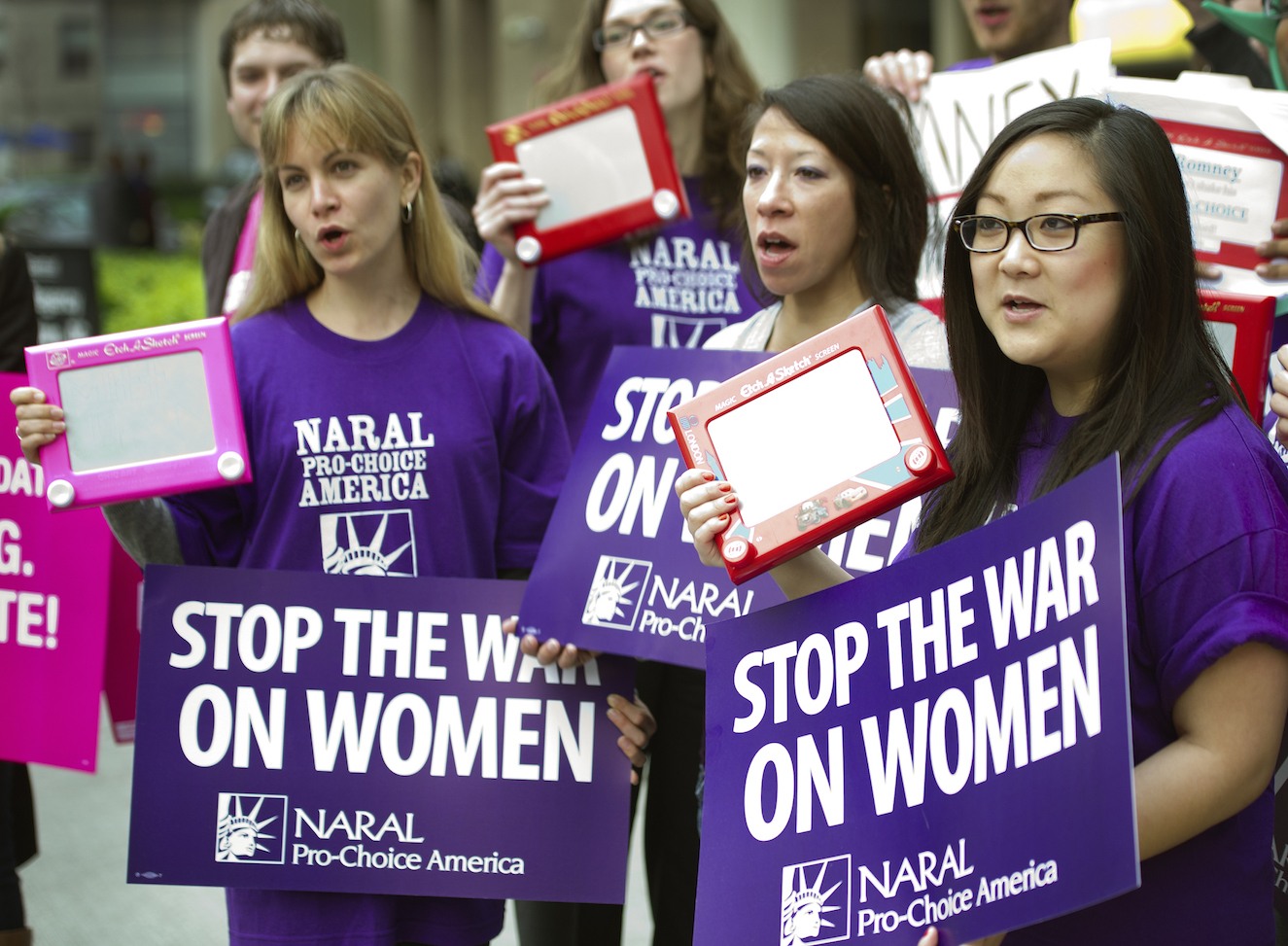 NARAL pro-choice protestors
