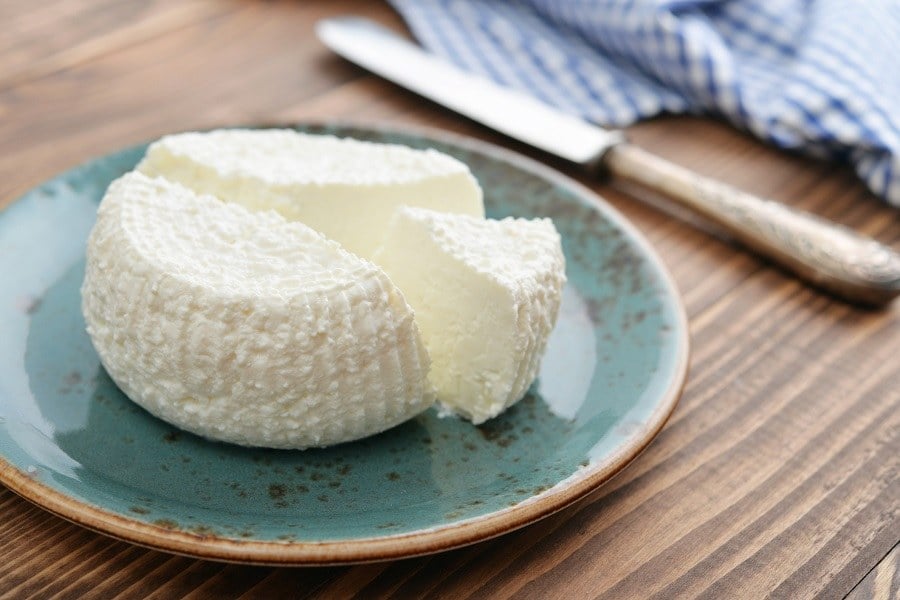 Ricotta Cheese in plate Ricotta Cheese in plate
