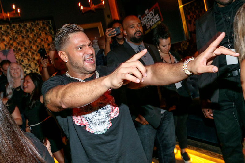 Ronnie Ortiz-Magro celebrating at an event. 