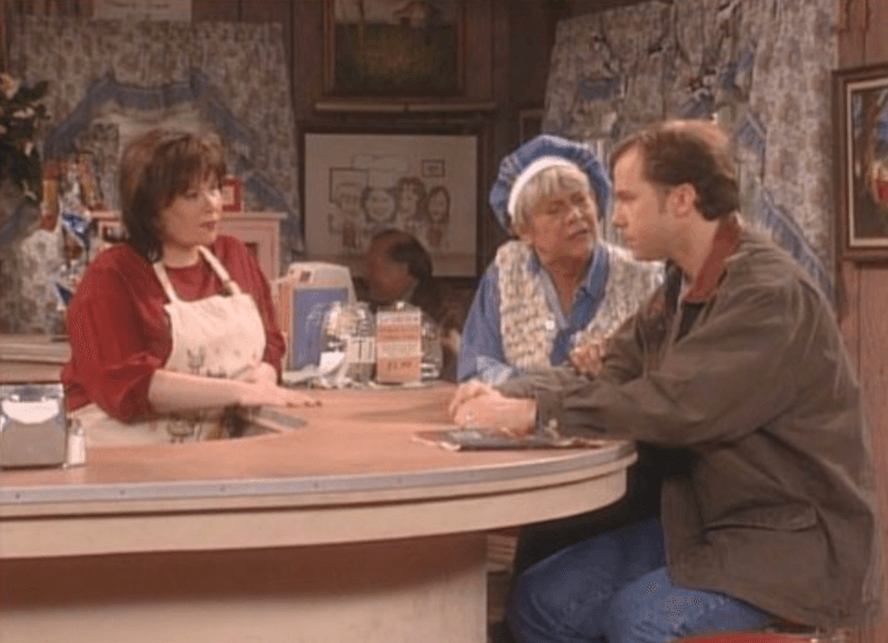 Roseanne behind the counter. Roseanne behind the counter.