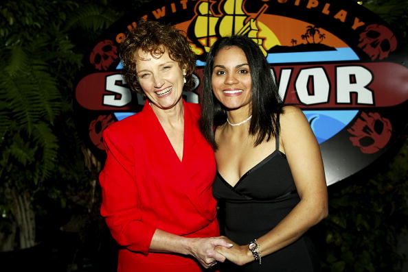 Lillian Morris, (left) who finished in 2nd place, and the one million dollar winner, Sandra Diaz-Twine pose at the season finale of "Survivor-Pearl Islands" 