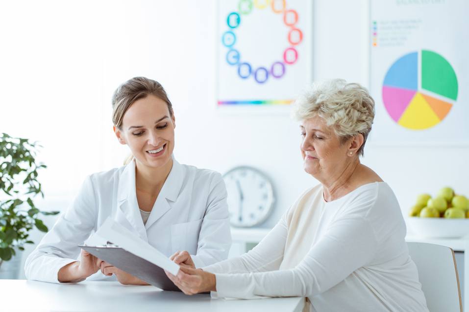 Older women in a class room