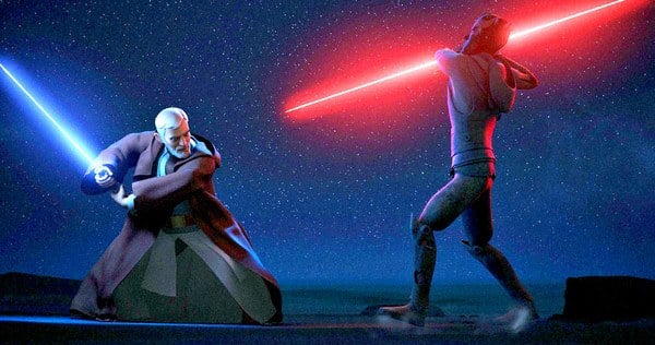 Obi-Wan and Darth Maul duel for the final time. | DisneyXD