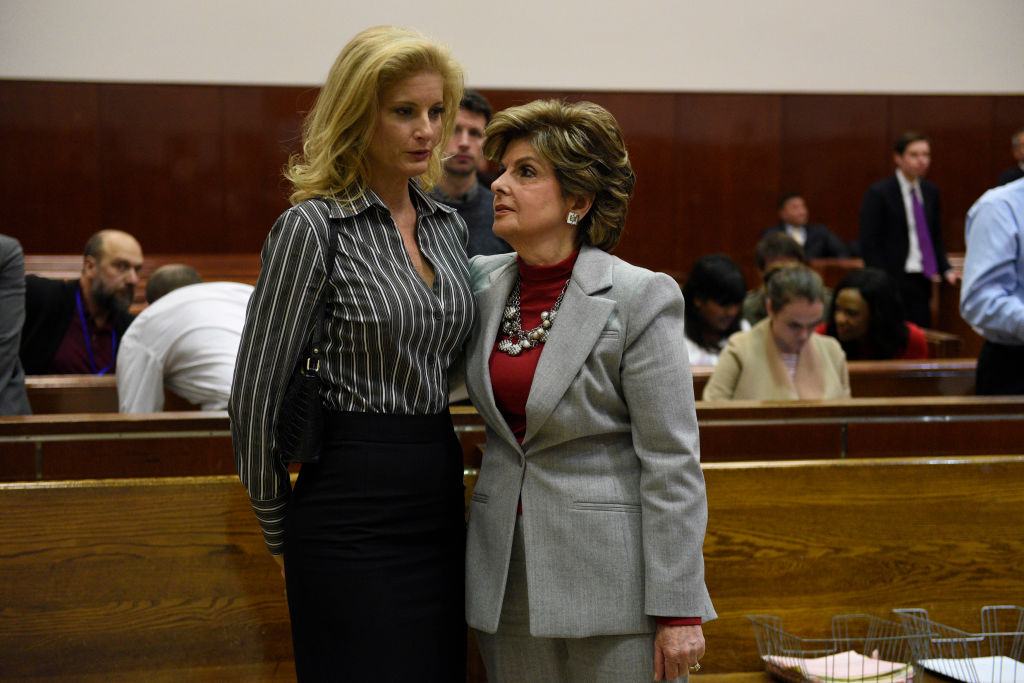 Summer Zervos with Gloria Allred in court