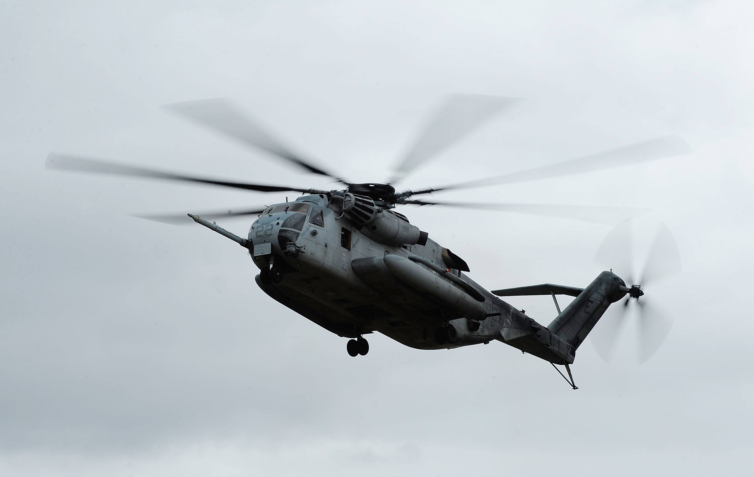US Amphibious Super Stallion Assault Ship In Action During Joint Australia-US Military Exercise