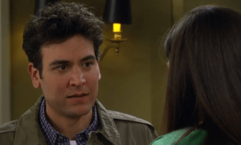 Ted Mosby looks concerned as he speaks to Robin. Ted Mosby looks concerned as he speaks to Robin.