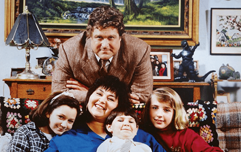 The Connor family in their living room. The Connor family in their living room.