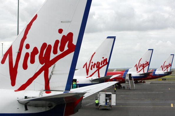 Boeing 737-800s of Australian budget airline Virgin Blue line Boeing 737-800s of Australian budget airline Virgin Blue line