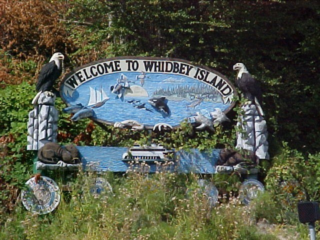 Whidbey Island welcome sign