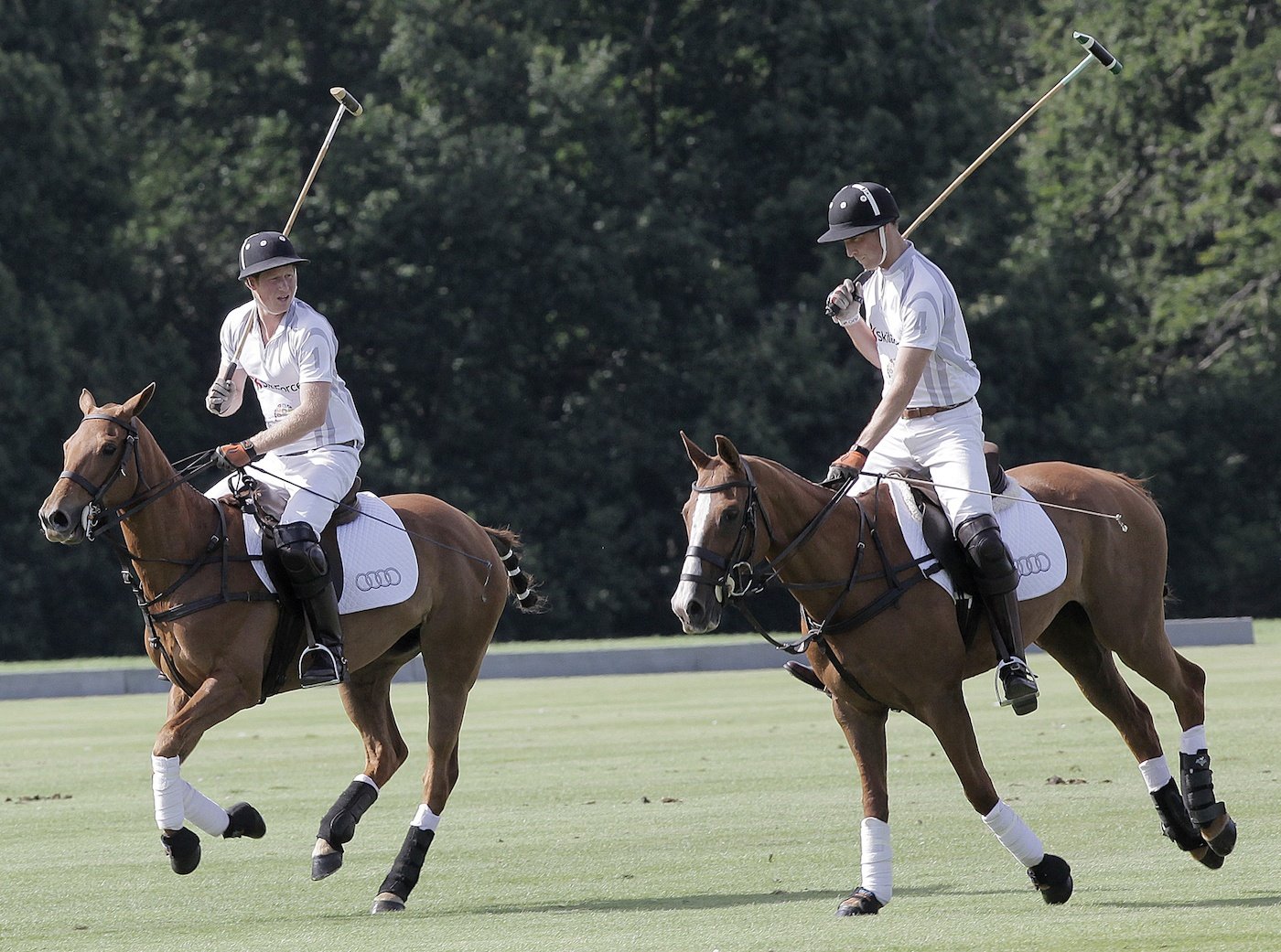 Prince Harry and Prince William playing polo royal family sports