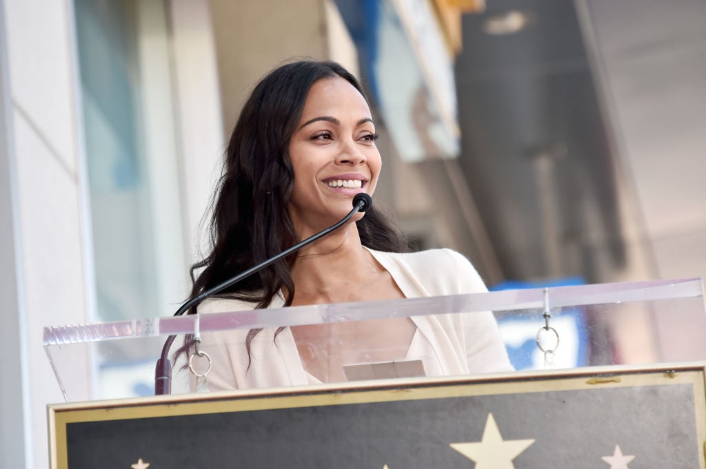 Zoe Saldana Star on Walk of Fame Ceremony
