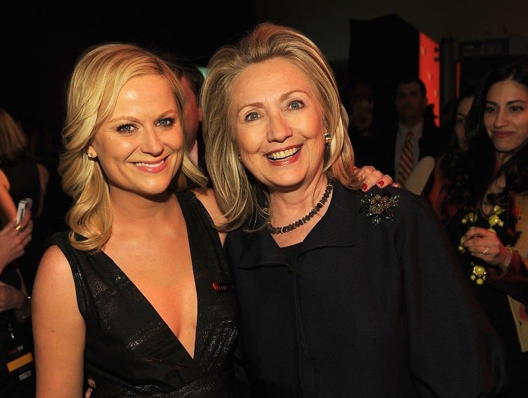 Actress Amy Poehler and Secretary of State Hillary Rodham Clinton attend the TIME 100 Gala, TIME'S 100 Most Influential People In The World, cocktail party at Jazz at Lincoln Center on April 24, 2012 in New York City. Actress Amy Poehler and Secretary of State Hillary Rodham Clinton attend the TIME 100 Gala, TIME'S 100 Most Influential People In The World, cocktail party at Jazz at Lincoln Center on April 24, 2012 in New York City.