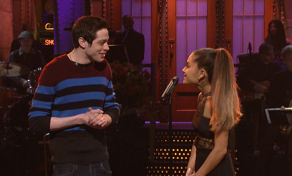 Ariana Grande and Pete Davidson on Saturday Night Live