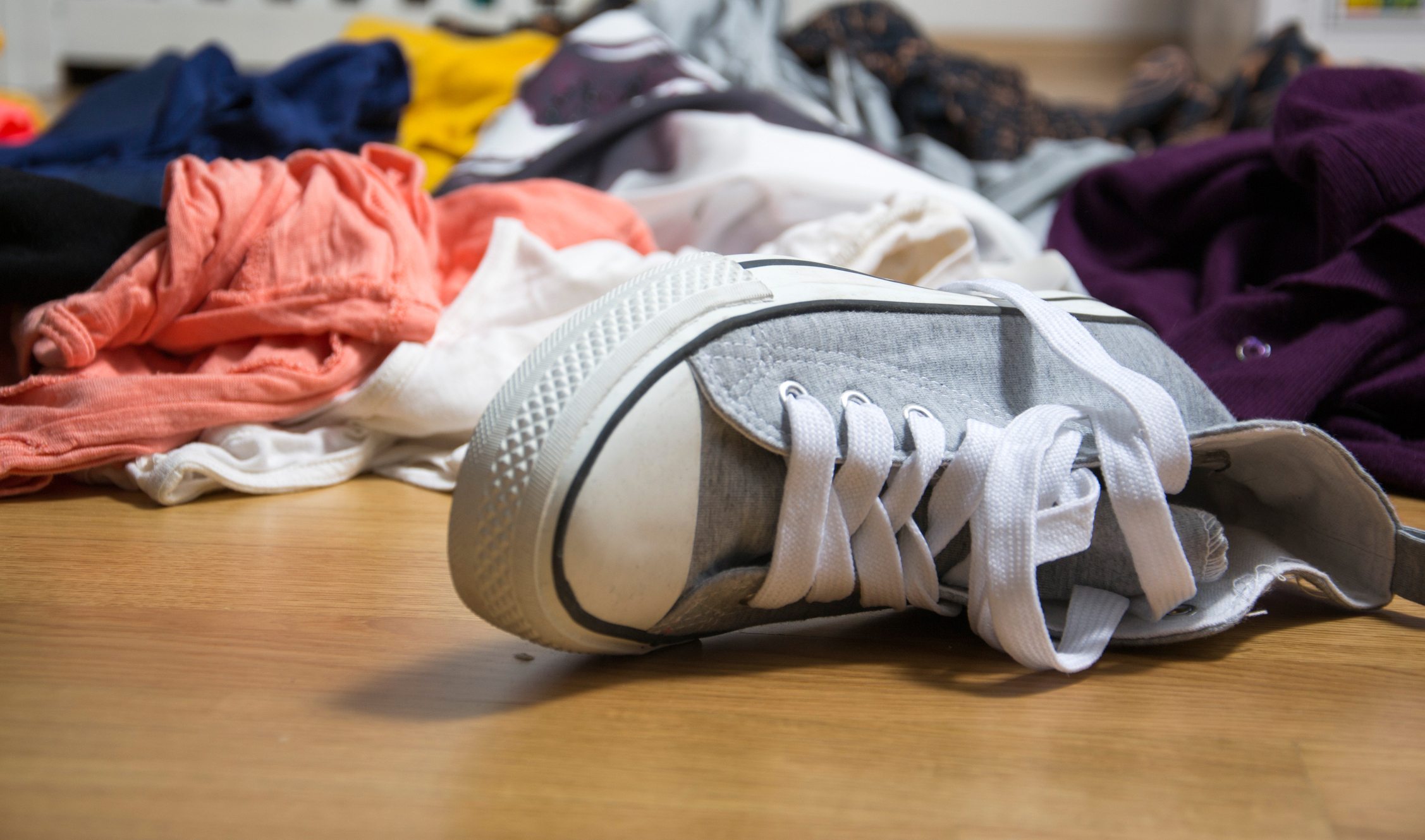 Clothes on the floor