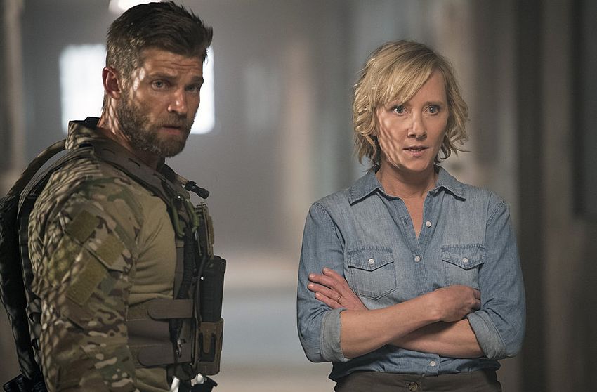 THE BRAVE -- "Break Out" Episode 104 -- Pictured: (l-r) Mike Vogel as Captain Adam Dalton, Anne Heche as Patricia Campbell -- (Photo by: Lewis Jacobs/NBC) THE BRAVE -- "Break Out" Episode 104 -- Pictured: (l-r) Mike Vogel as Captain Adam Dalton, Anne Heche as Patricia Campbell -- (Photo by: Lewis Jacobs/NBC)