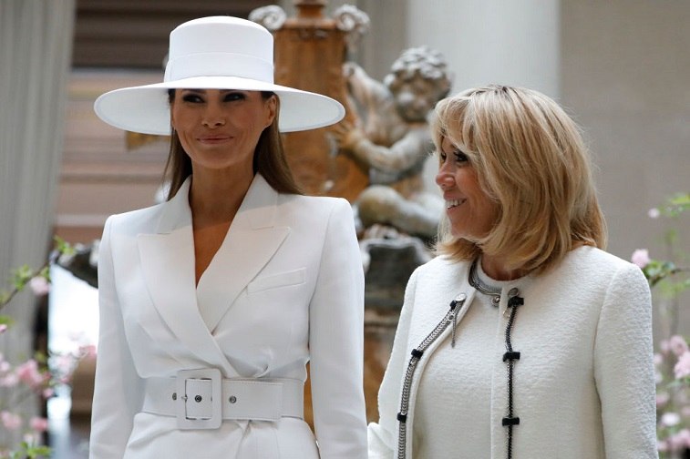 Melania Trump and Brigitte Macron Melania Trump and Brigitte Macron