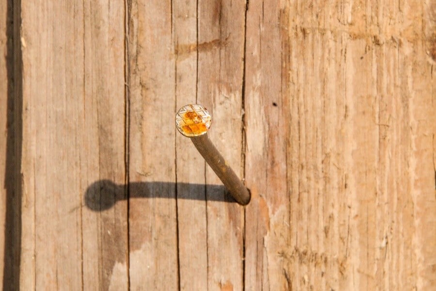 nail in wood nail in wood