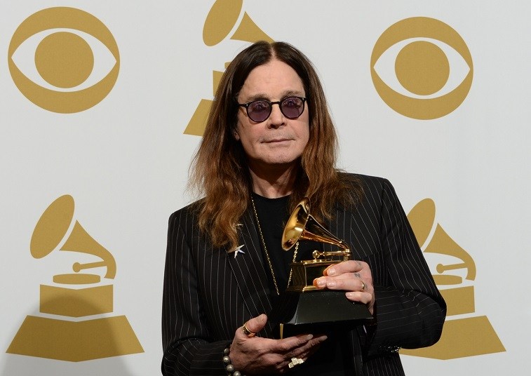 Ozzy Osbourne of Black Sabbath poses in the press room after winning Best Metal Performance for 'God is Dead?' during the 56th Grammy Awards at the Staples Center in Los Angeles, California, January 26, 2014.