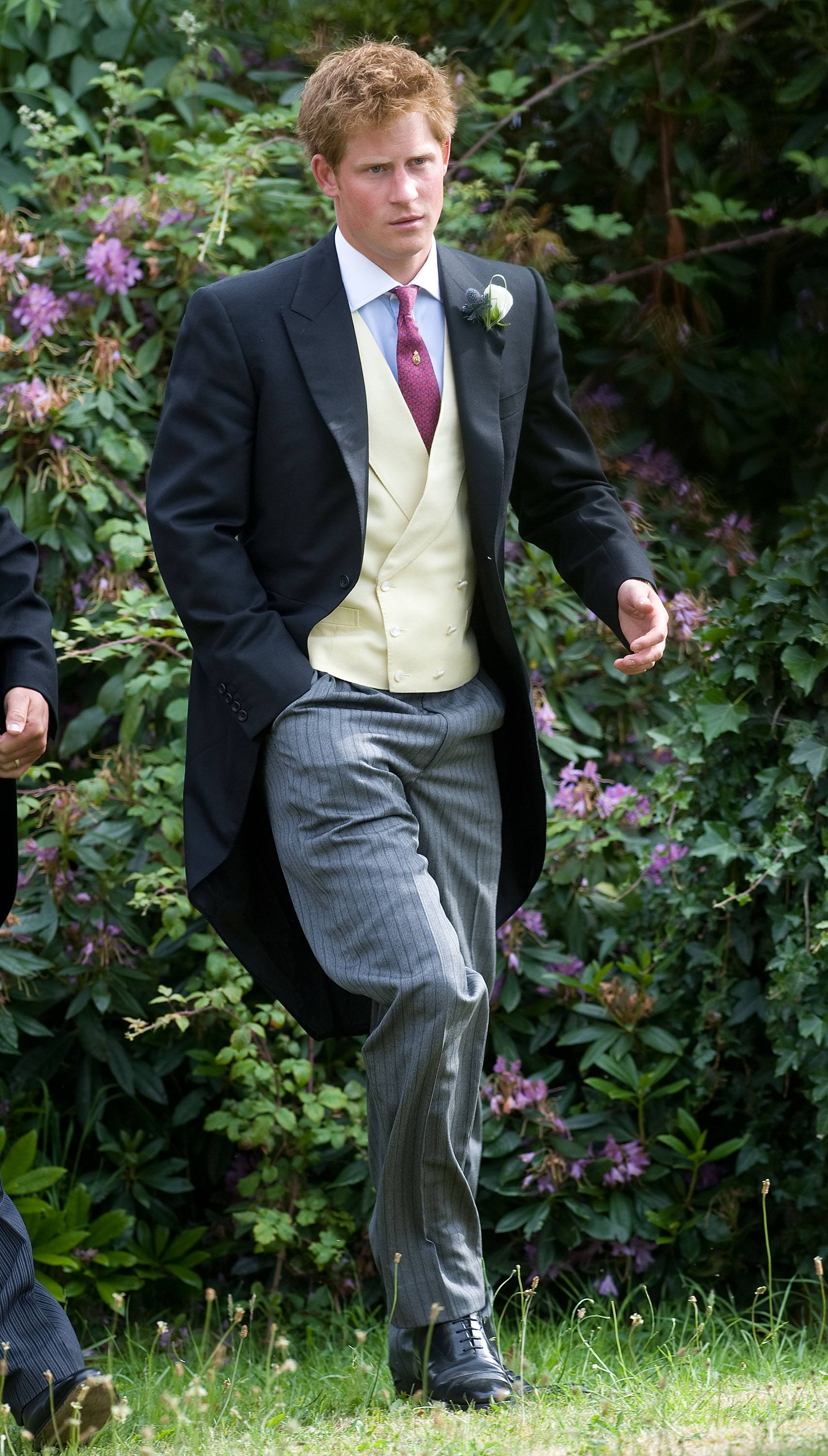Prince Harry in 2010 at Mark Dyer And Amanda Kline's wedding