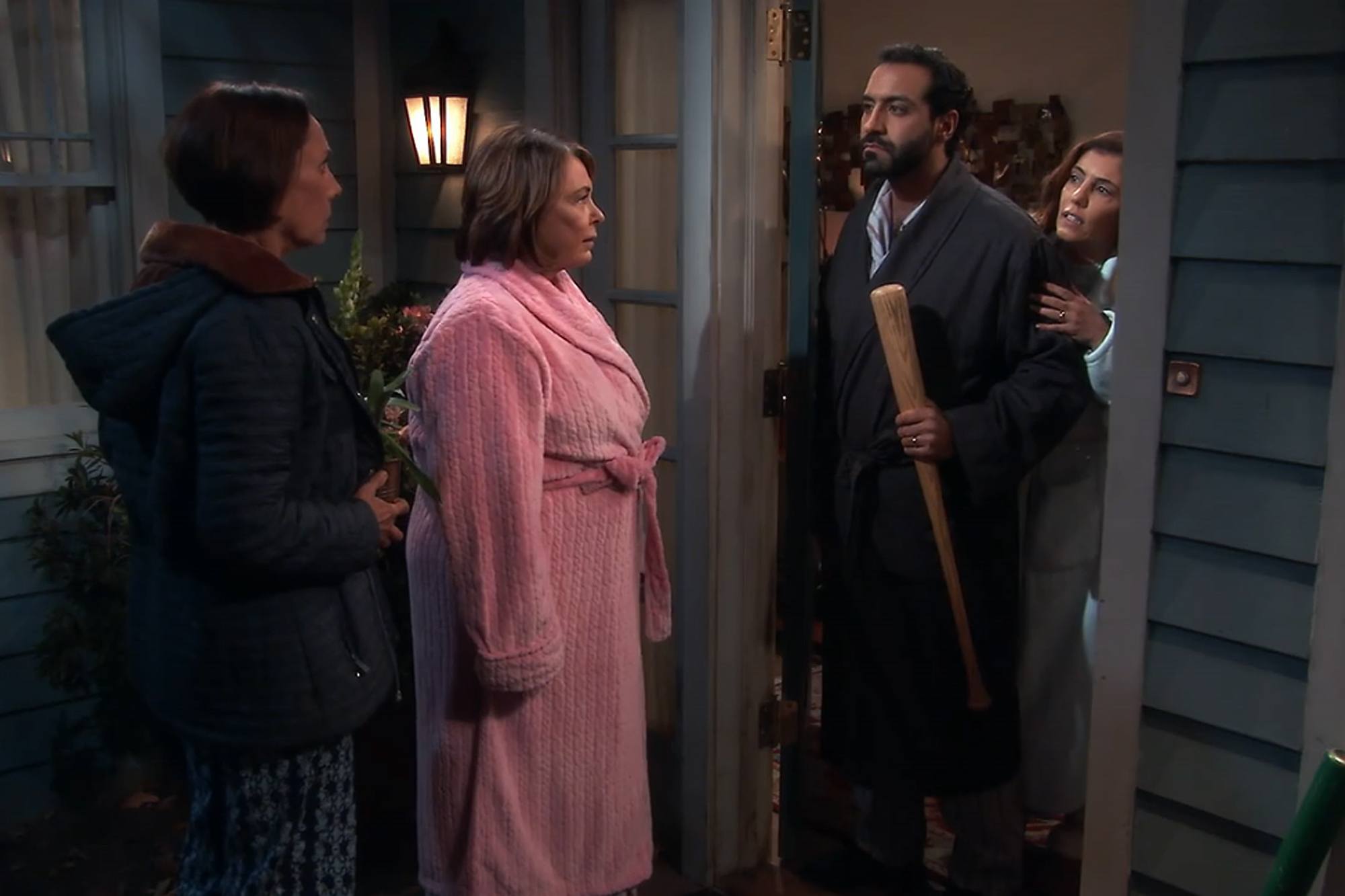 Roseanne talking to her Muslim neighbors Roseanne talking to her Muslim neighbors