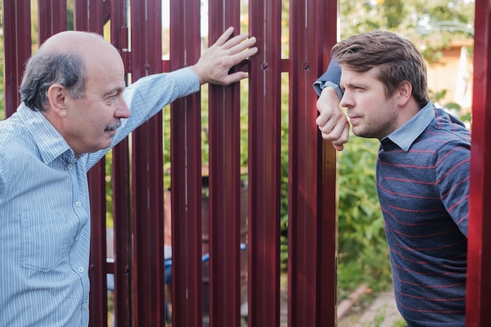 Man talking with a stranger