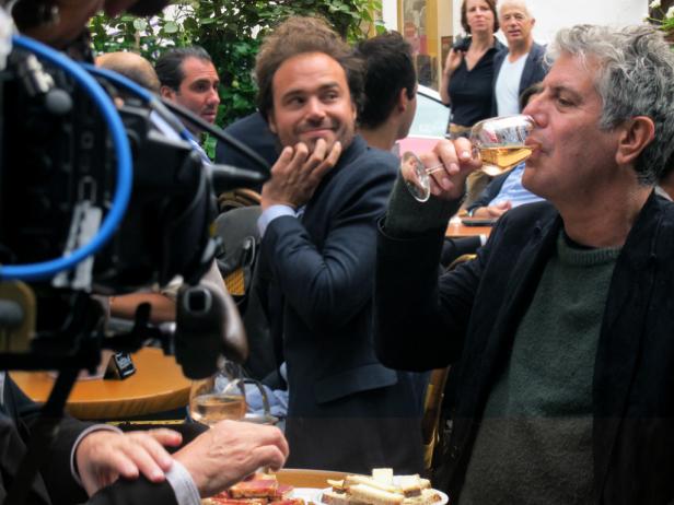 Anthony Bourdain films in Paris