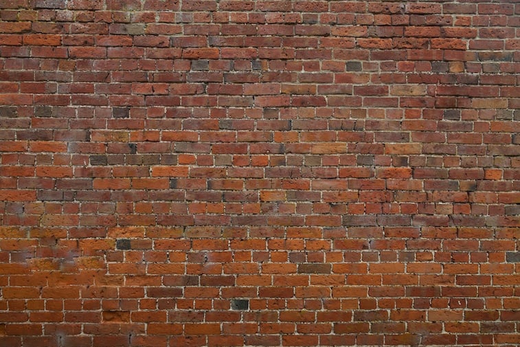Old red brick wall