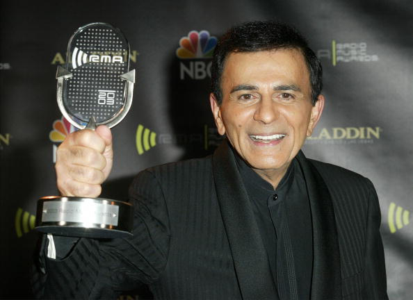 Kasey Casem with his award backckstage at The 2003 Radio Music Awards