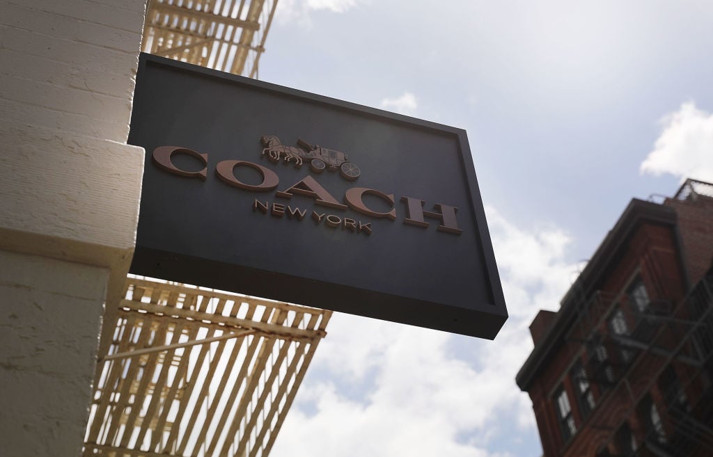 A Coach store stands in the SoHo neighborhood of Manhattan