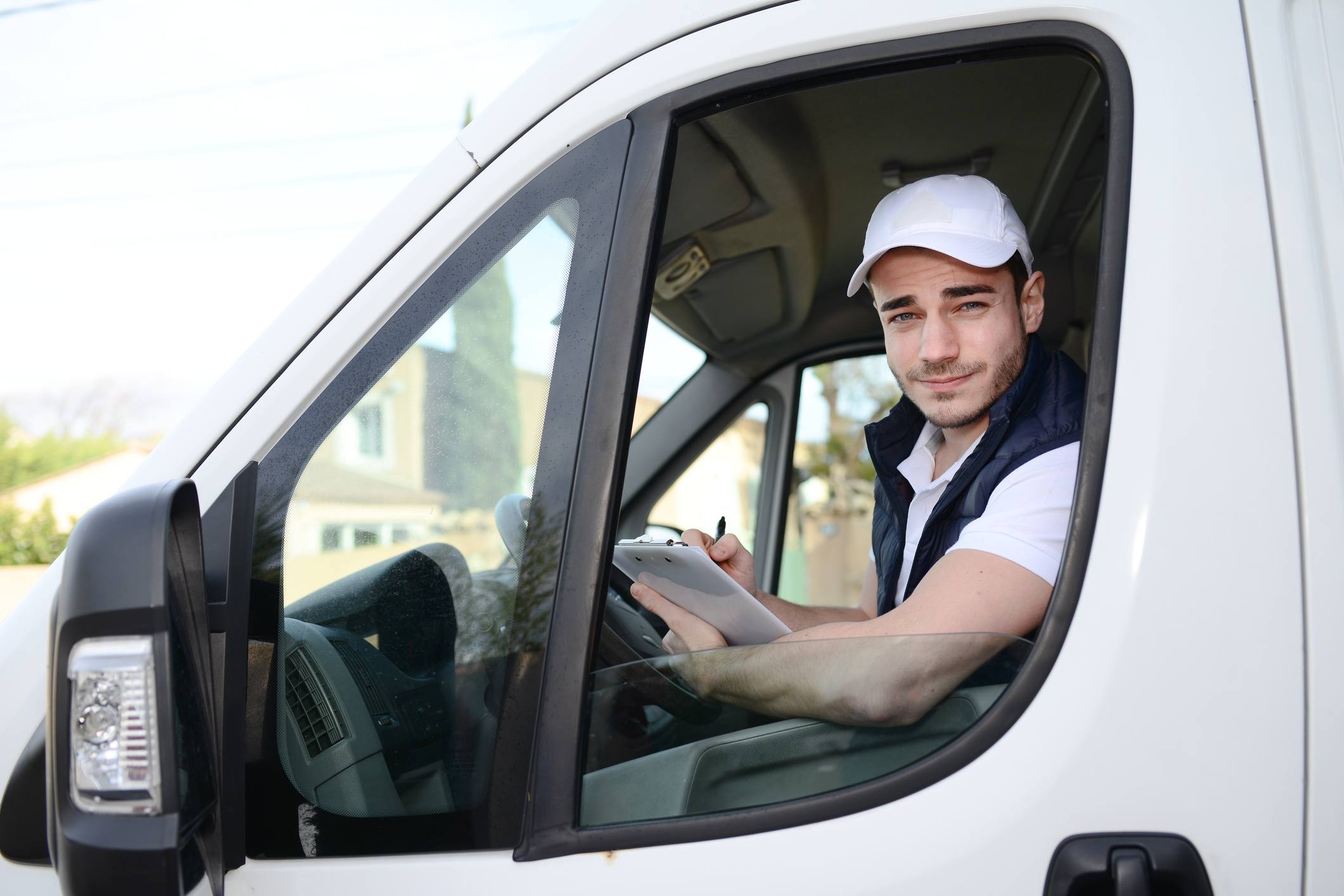 Young delivery driver